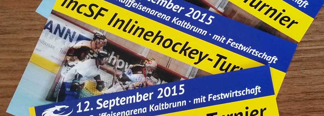 ihcSF Linth: Druckflyer Inlinehockey-Turnier